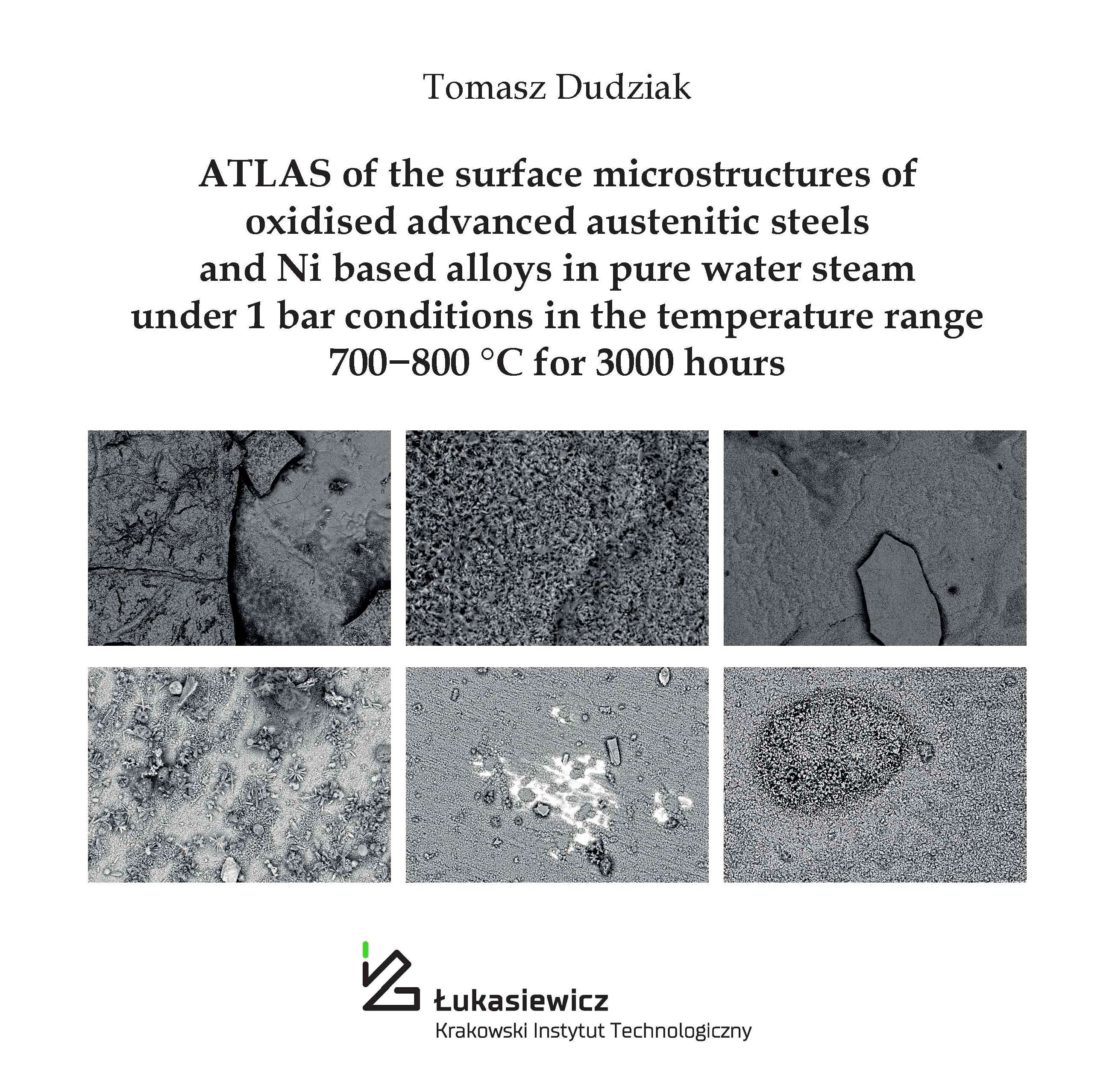 ATLAS of the surface microstructures of oxidised advanced austenitic steels and Ni based alloys in pure water steam under 1 bar conditions in the temperature range 700−800 °C for 3000 hours